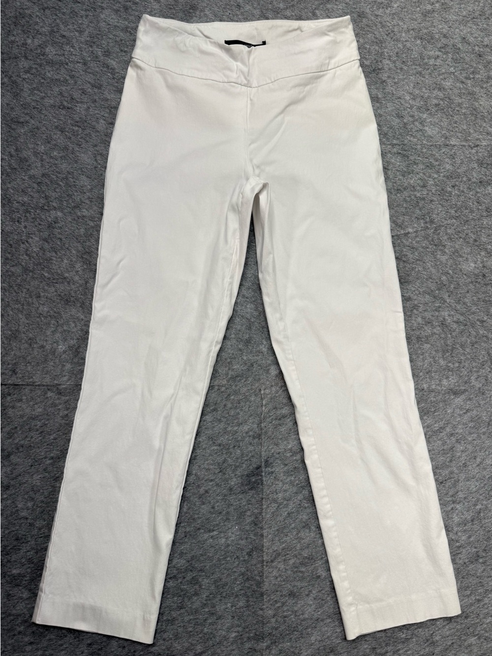 Up! White Pull-On Ankle Pants Women’s Size 4 Stretch Slim Career Casual